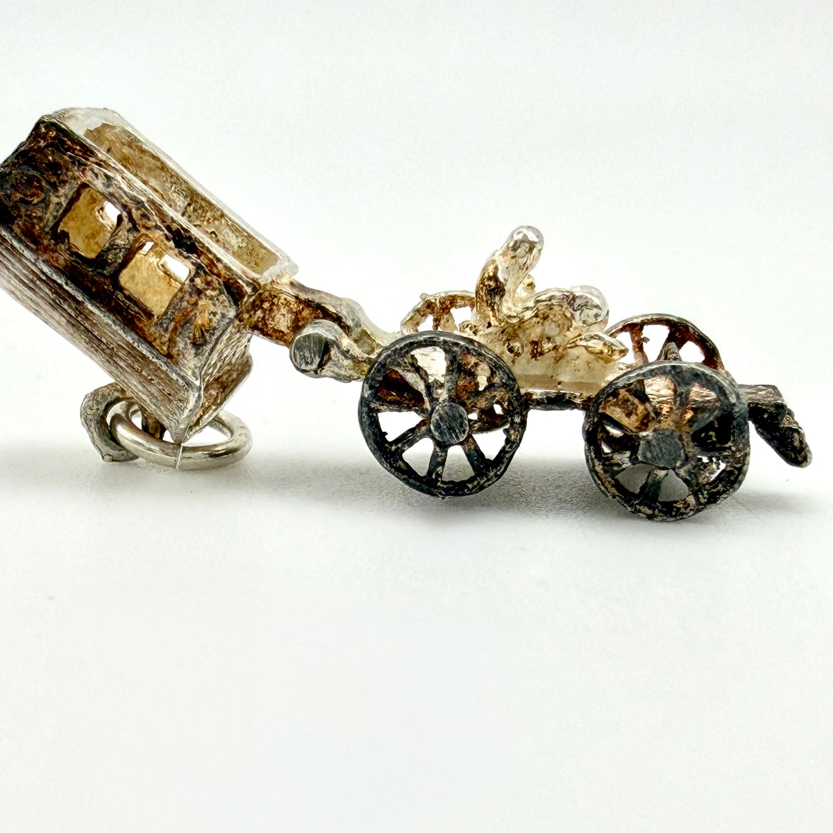 Vintage 925 Sterling Silver Articulated Gypsy Caravan Charm - Pats Silver