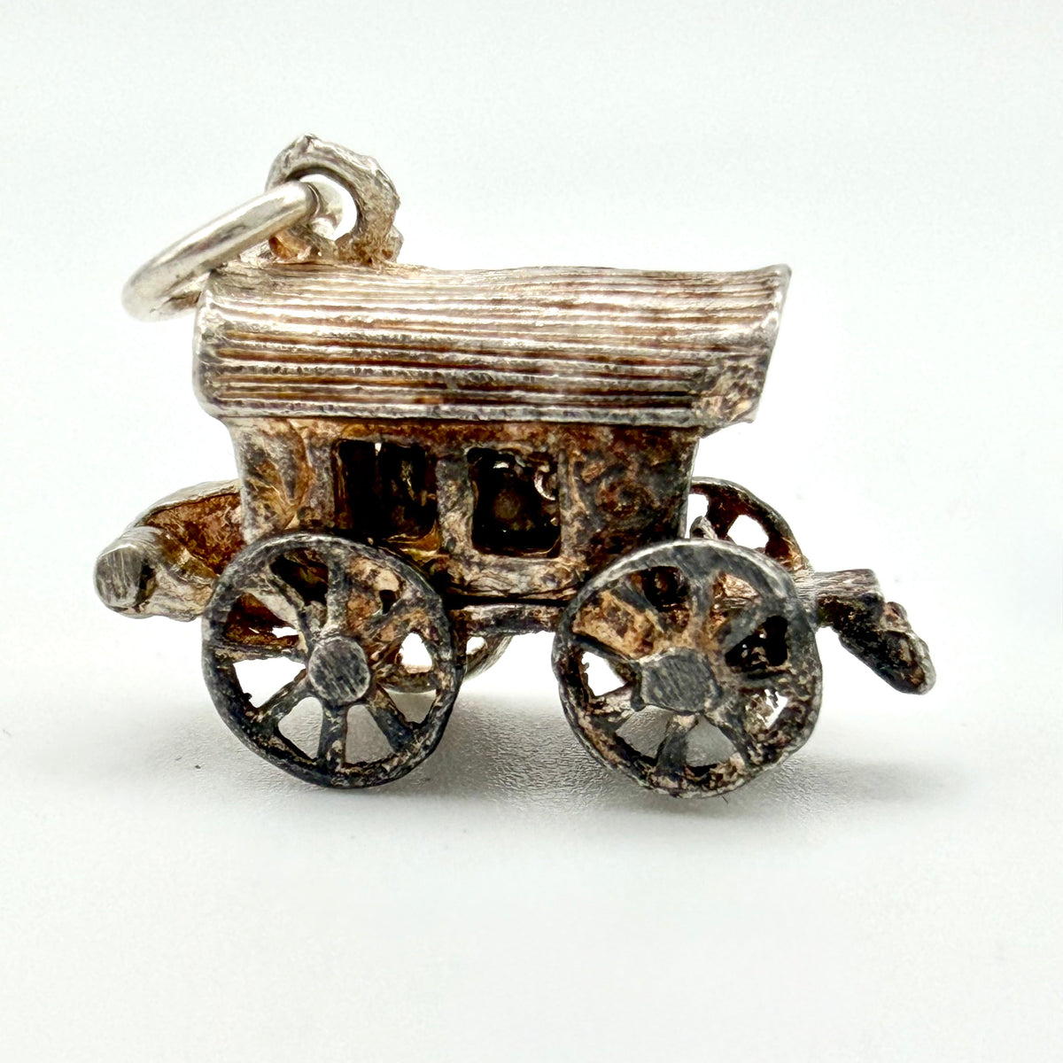 Vintage 925 Sterling Silver Articulated Gypsy Caravan Charm - Pats Silver