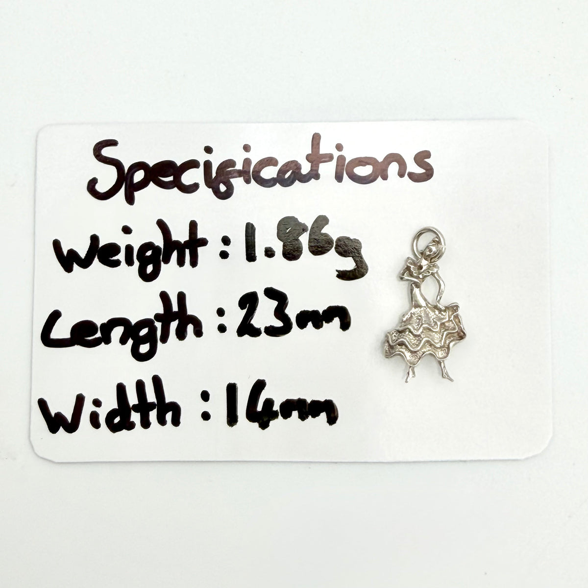 Vintage 925 Sterling Silver Flamenco Dancer Spanish Lady Dress Dancing Charm - Pats Silver