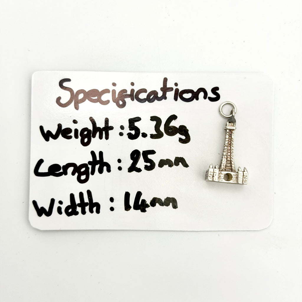 Vintage 925 Sterling Silver Blackpool Tower Charm - Pats Silver