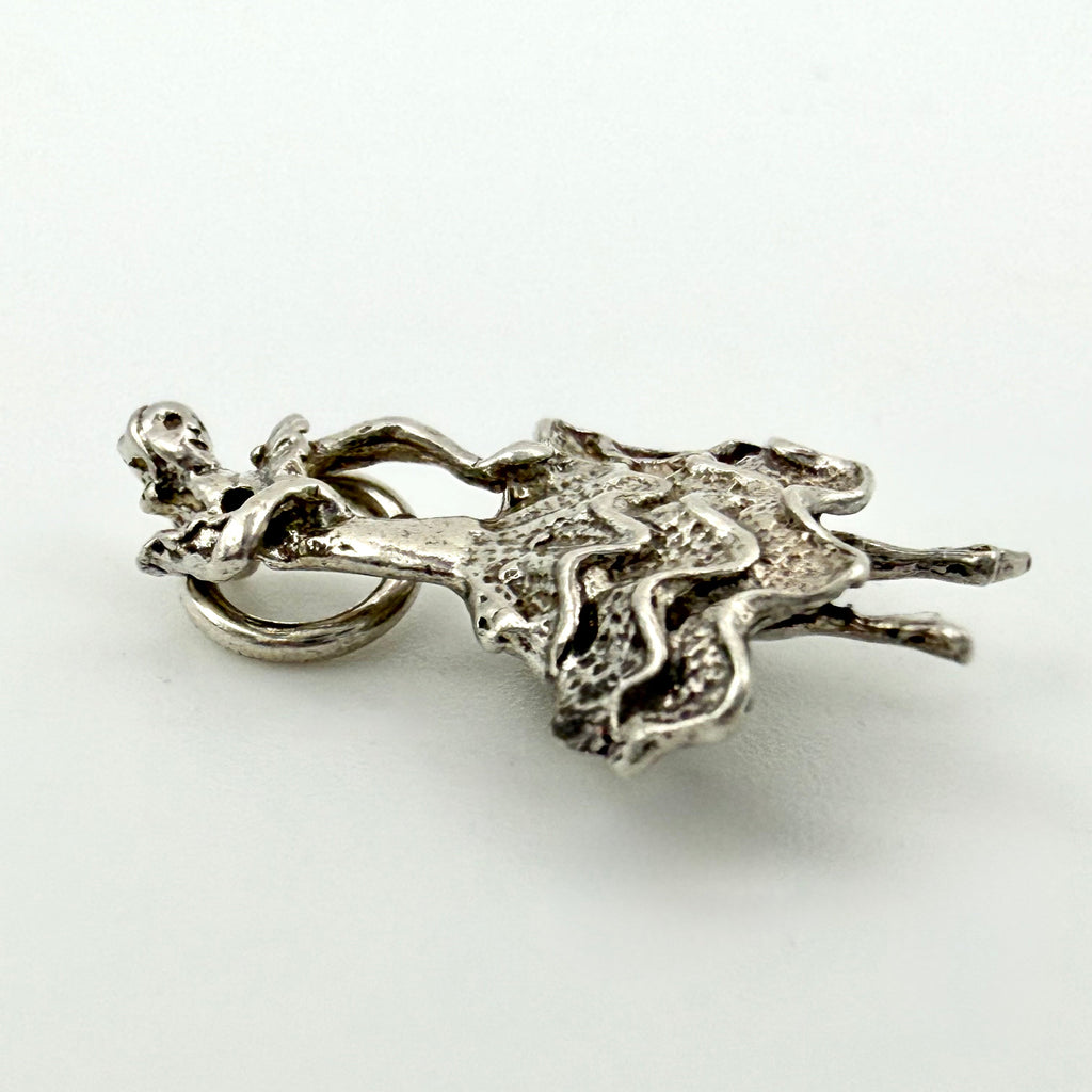 Vintage 925 Sterling Silver Flamenco Dancer Spanish Lady Dress Dancing Charm - Pats Silver