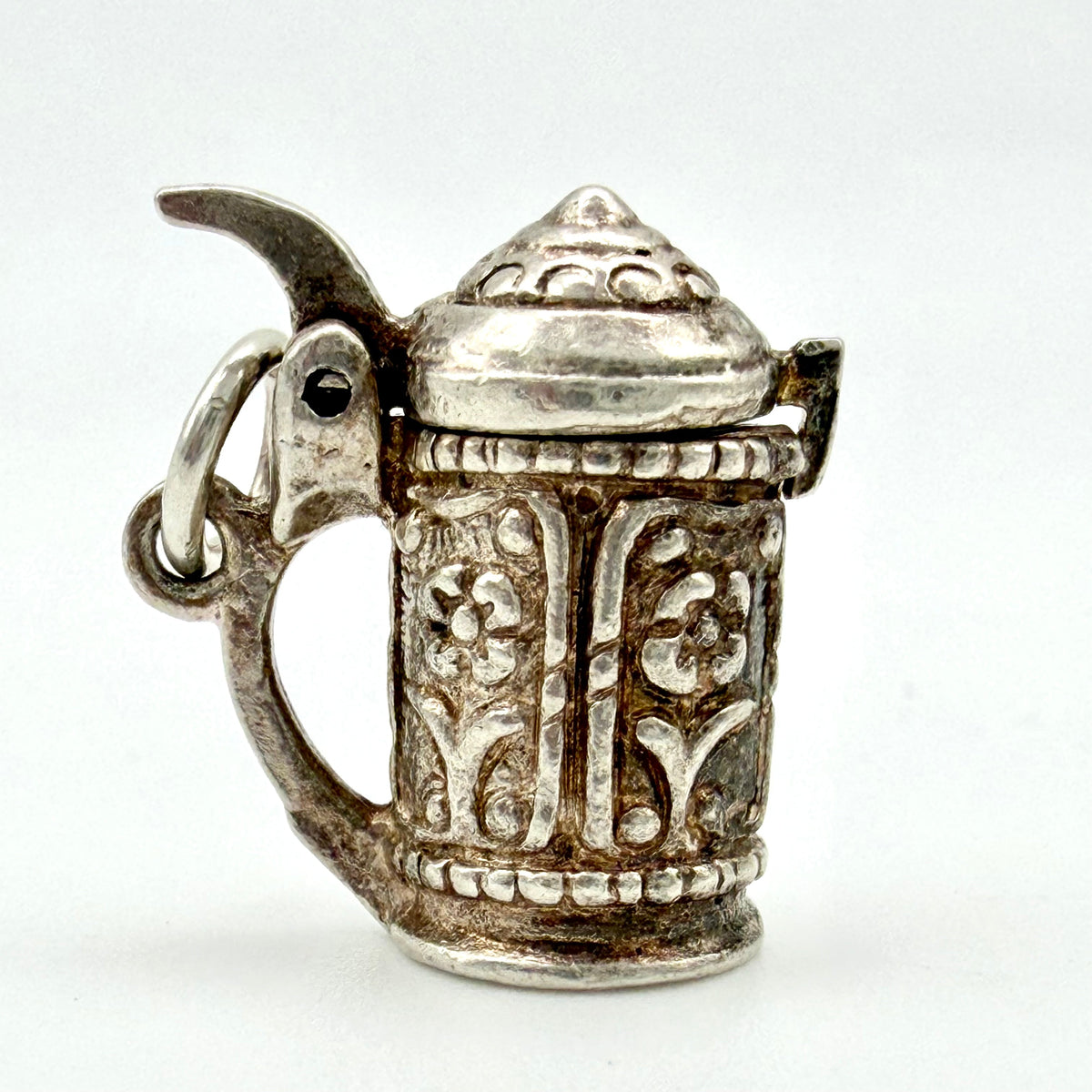 Vintage 925 Sterling Silver Opening Tankard Charm - Pats Silver