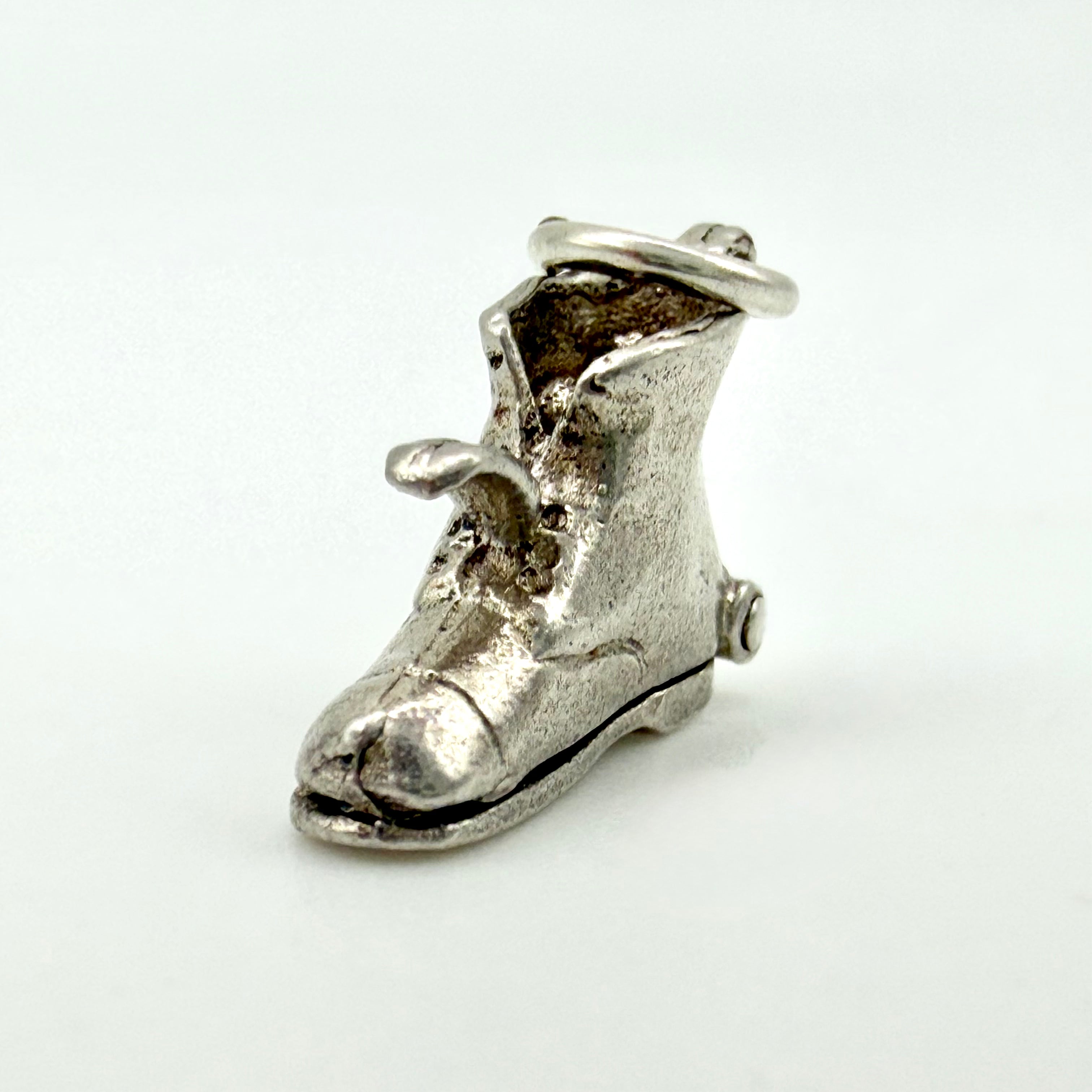 Vintage 925 Sterling Silver Articulated Wedding Shoe Boot Charm - Pats Silver