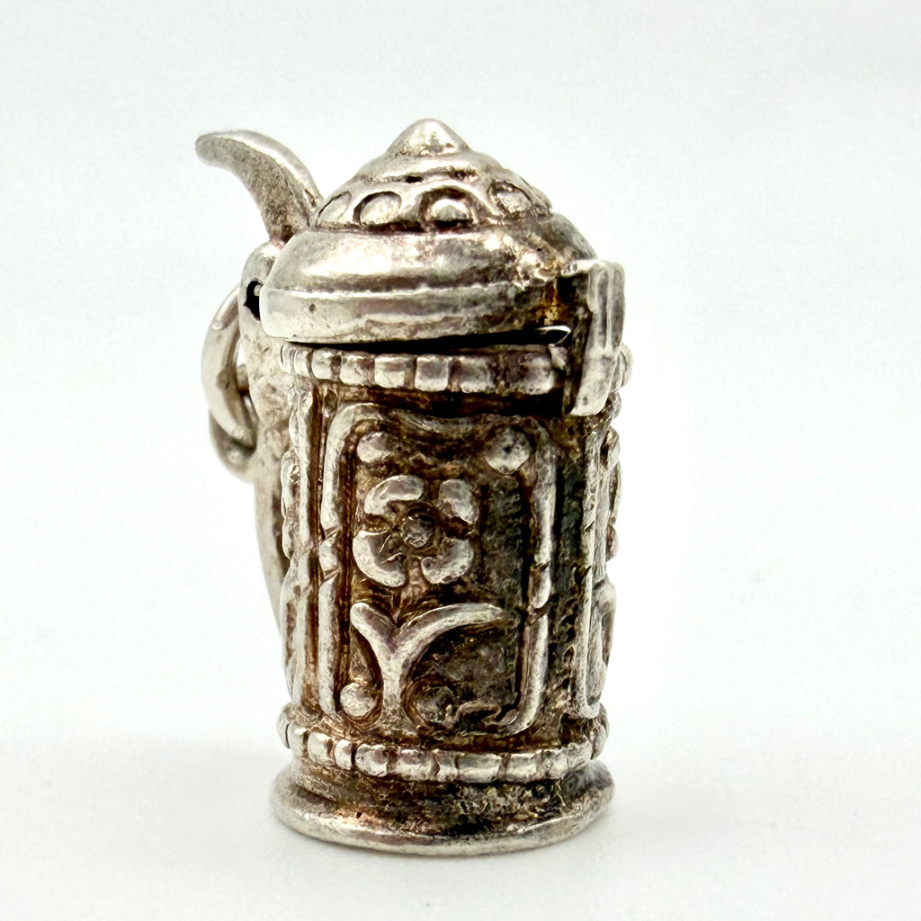 Vintage 925 Sterling Silver Opening Tankard Charm - Pats Silver