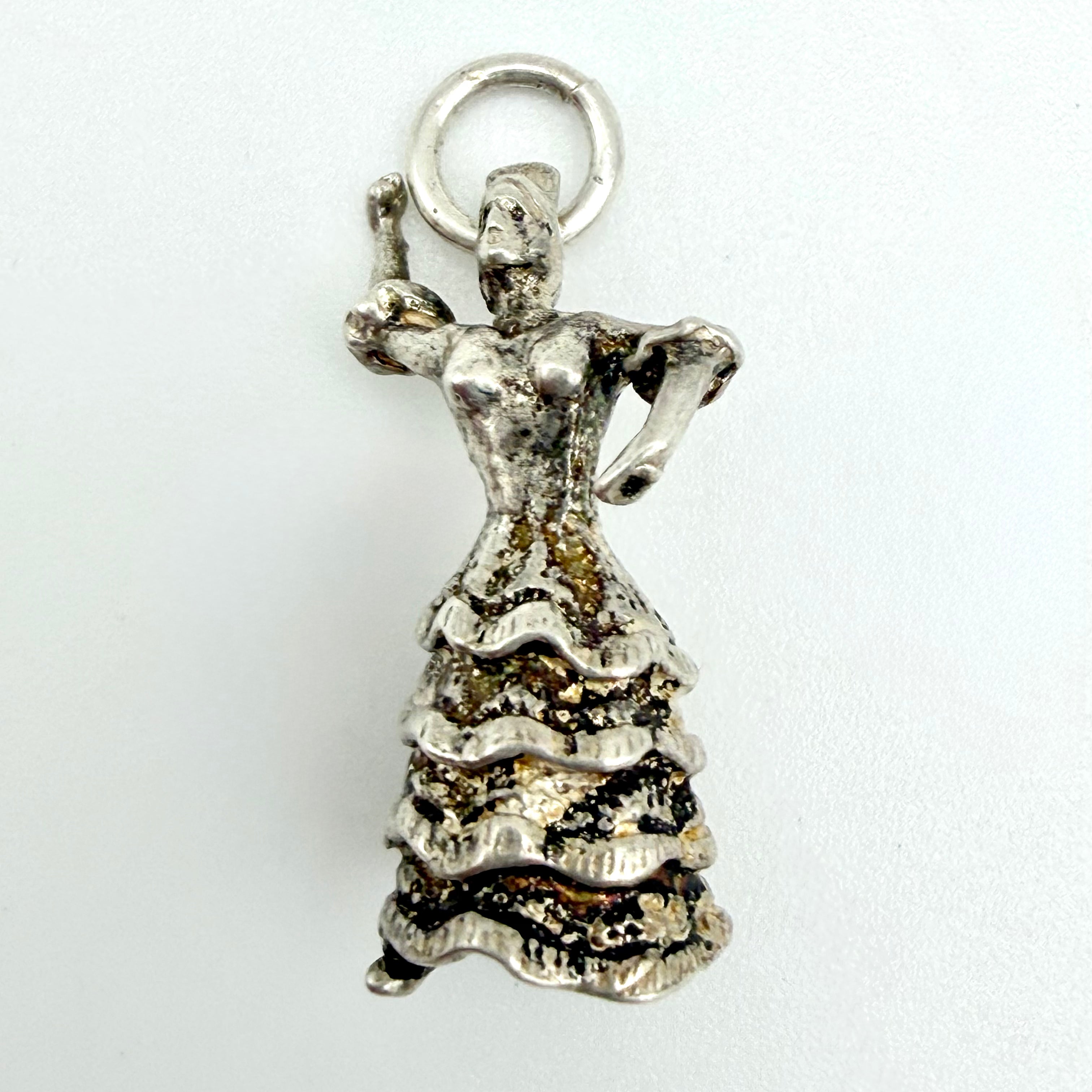 Vintage 925 Sterling Silver Flamenco Dancer Charm - Pats Silver