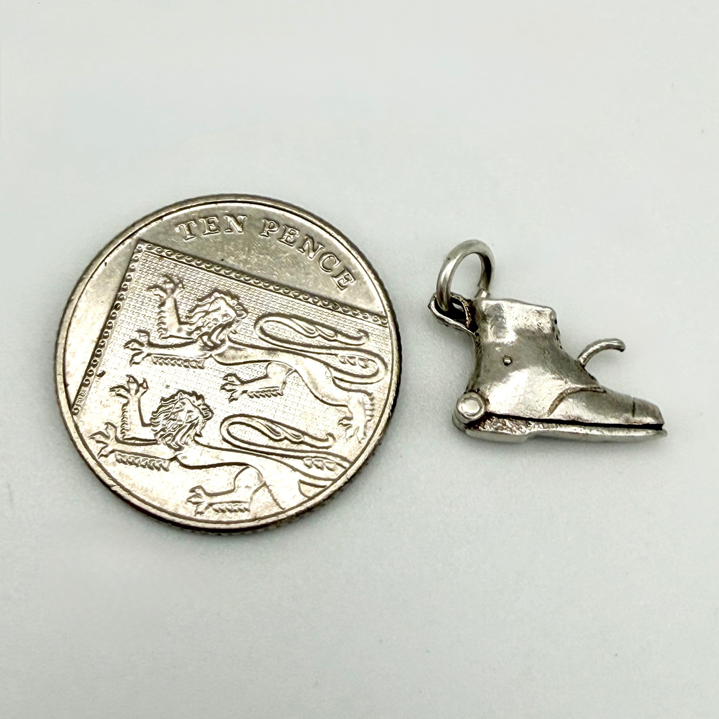 Vintage 925 Sterling Silver Articulated Wedding Shoe Boot Charm - Pats Silver
