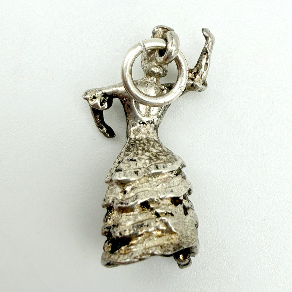 Vintage 925 Sterling Silver Flamenco Dancer Charm - Pats Silver