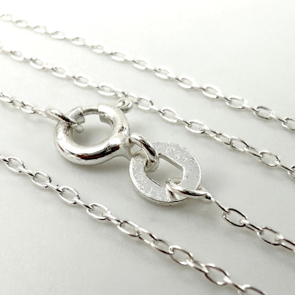 Sterling Silver Trace Chain 16”-18” - Pats Silver