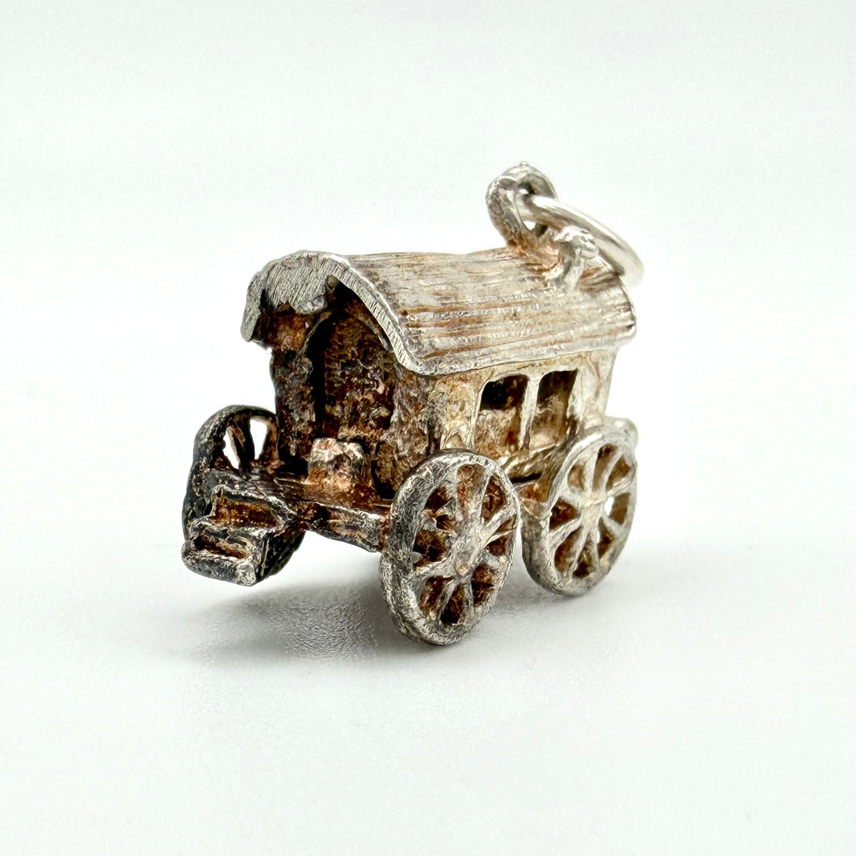 Vintage 925 Sterling Silver Articulated Gypsy Caravan Charm - Pats Silver