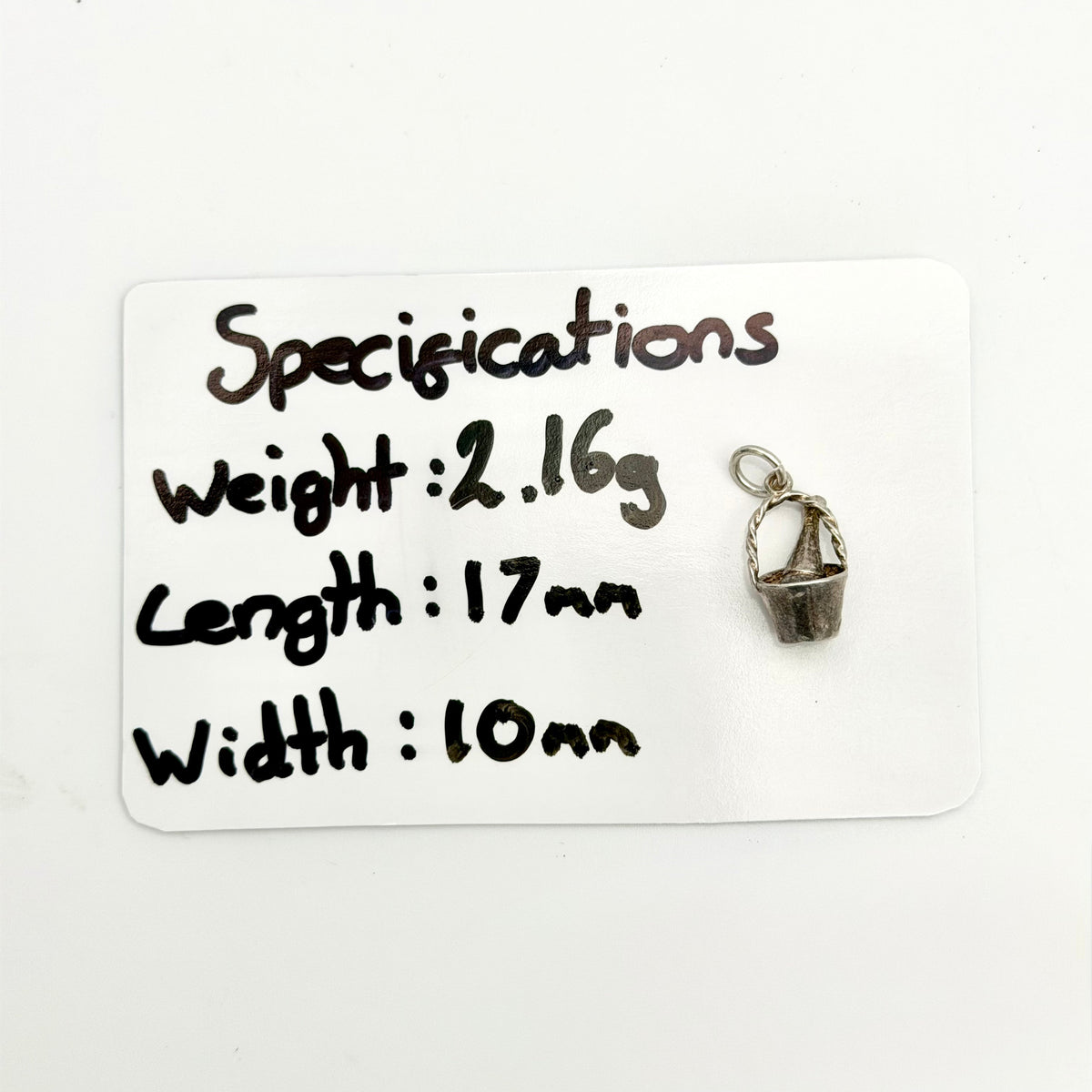 Vintage 925 Sterling Silver Champagne Bucket Charm - Pats Silver