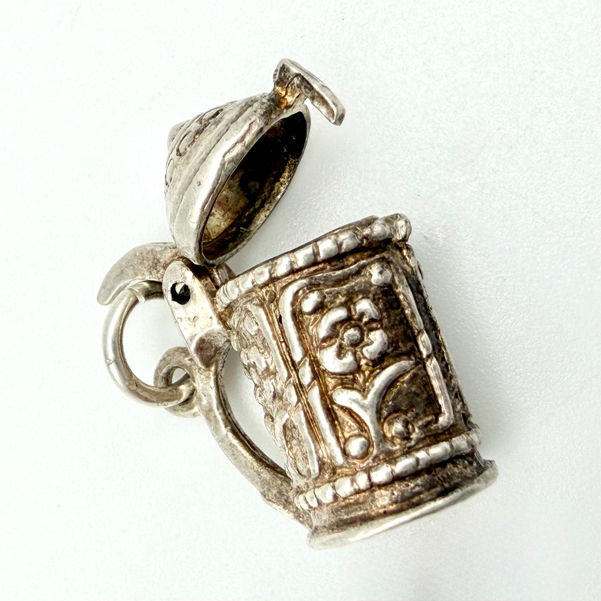 Vintage 925 Sterling Silver Opening Tankard Charm - Pats Silver