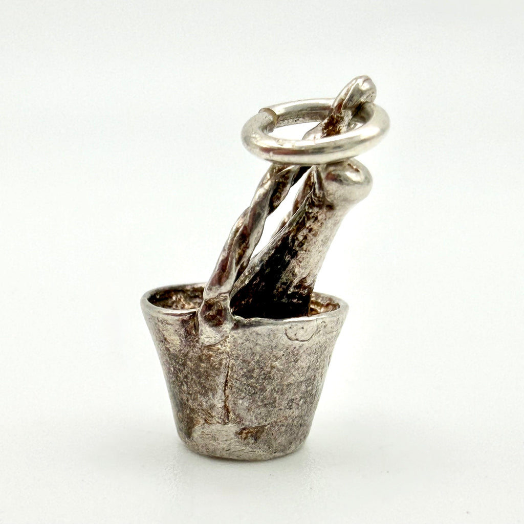 Vintage 925 Sterling Silver Champagne Bucket Charm - Pats Silver