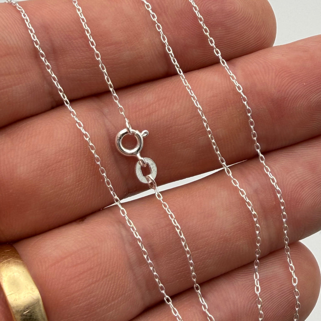 Sterling Silver Trace Chain 16”-18” - Pats Silver