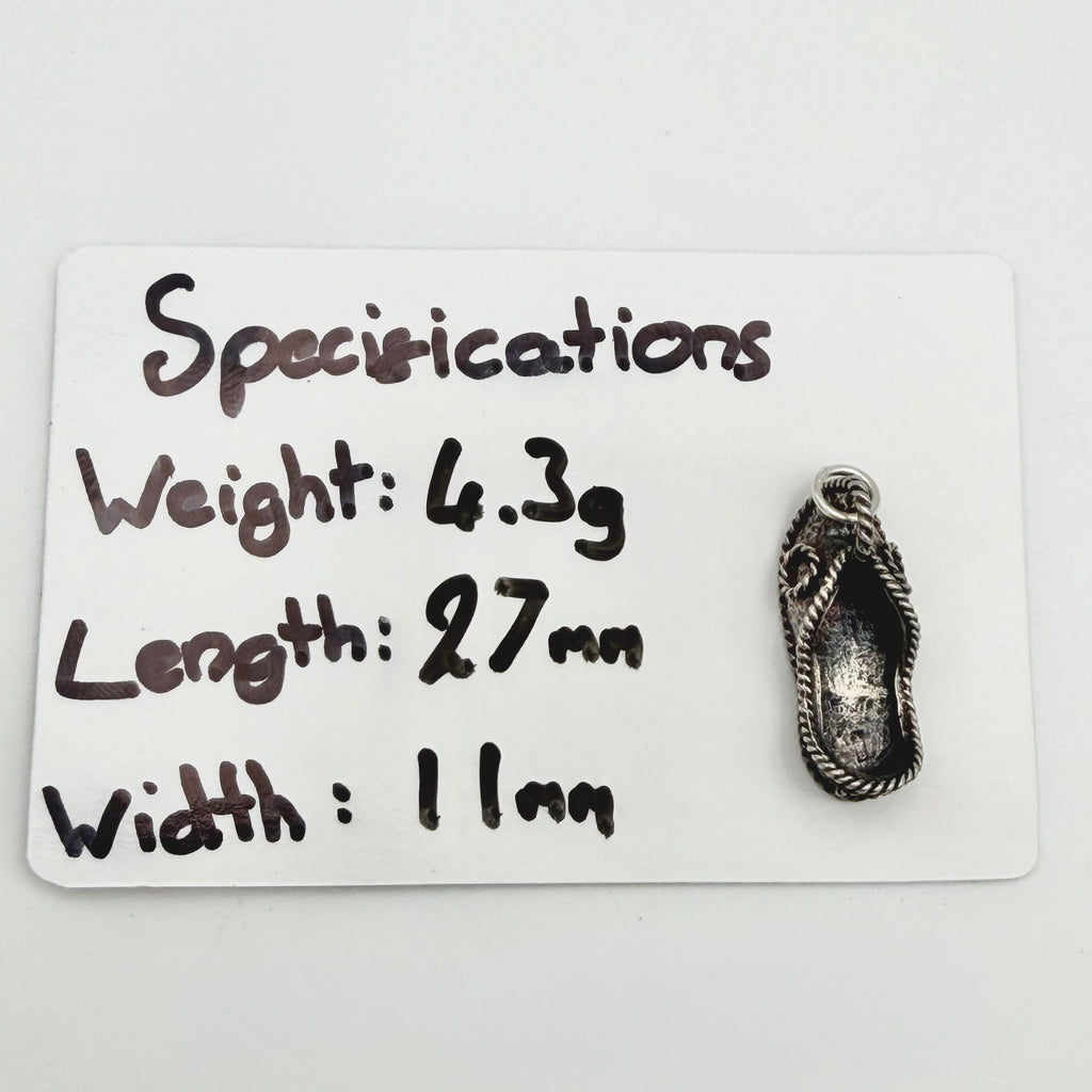 Vintage 925 Sterling Silver Oriental Shoe Charm CA23-25