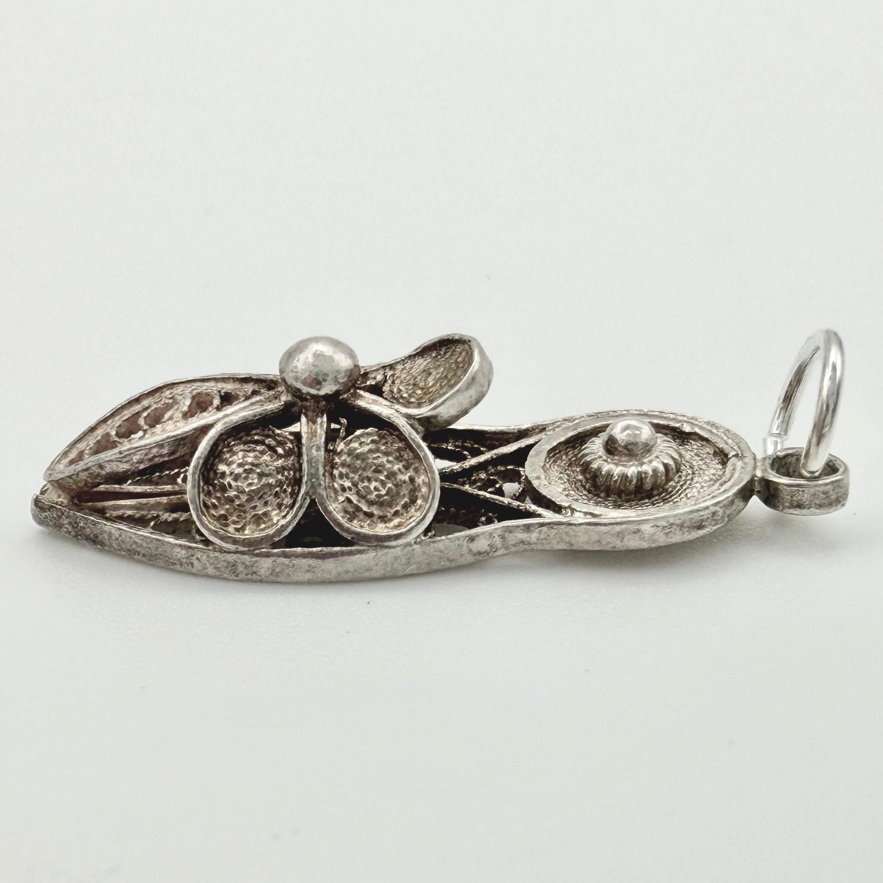 Vintage 925 Sterling Silver Oriental Shoe Charm CA21-3