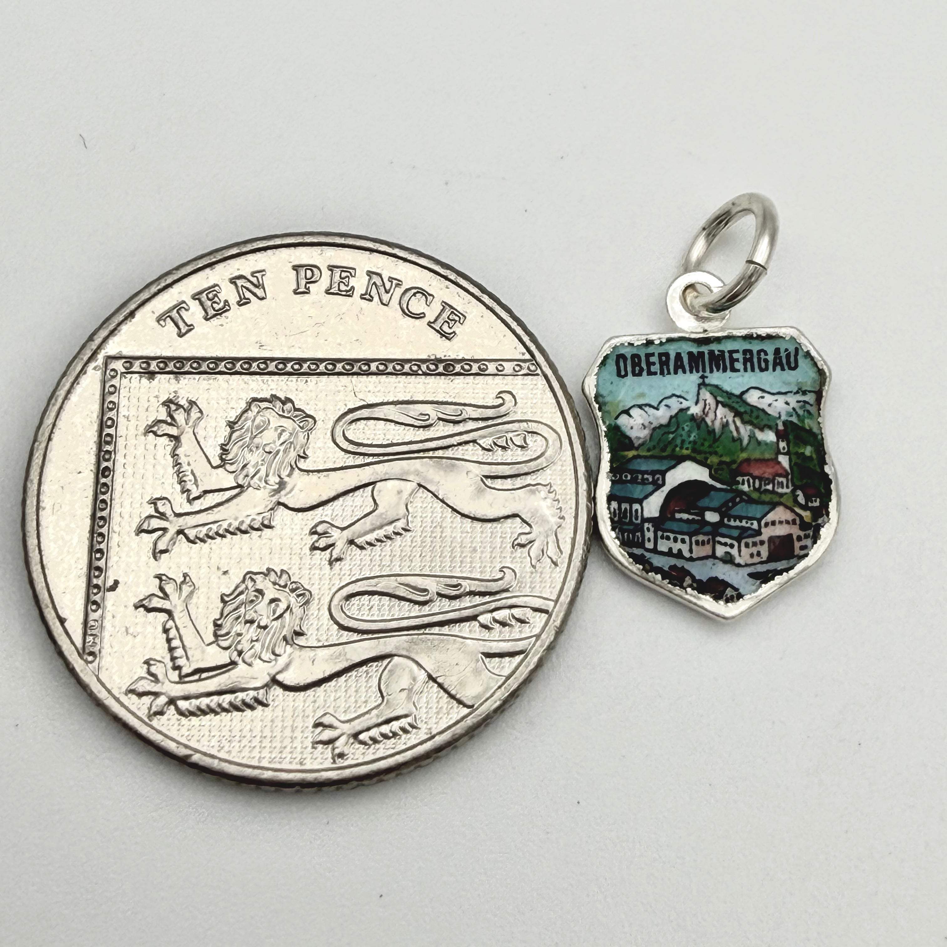 Vintage 925 Sterling Silver Oberammergau Travel Charm CA22-12