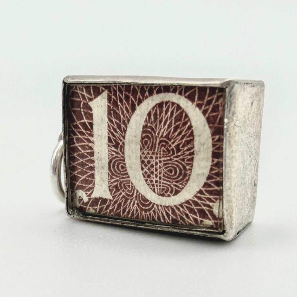 Vintage 925 Sterling Silver Emergency £10 Note Charm CA24-71