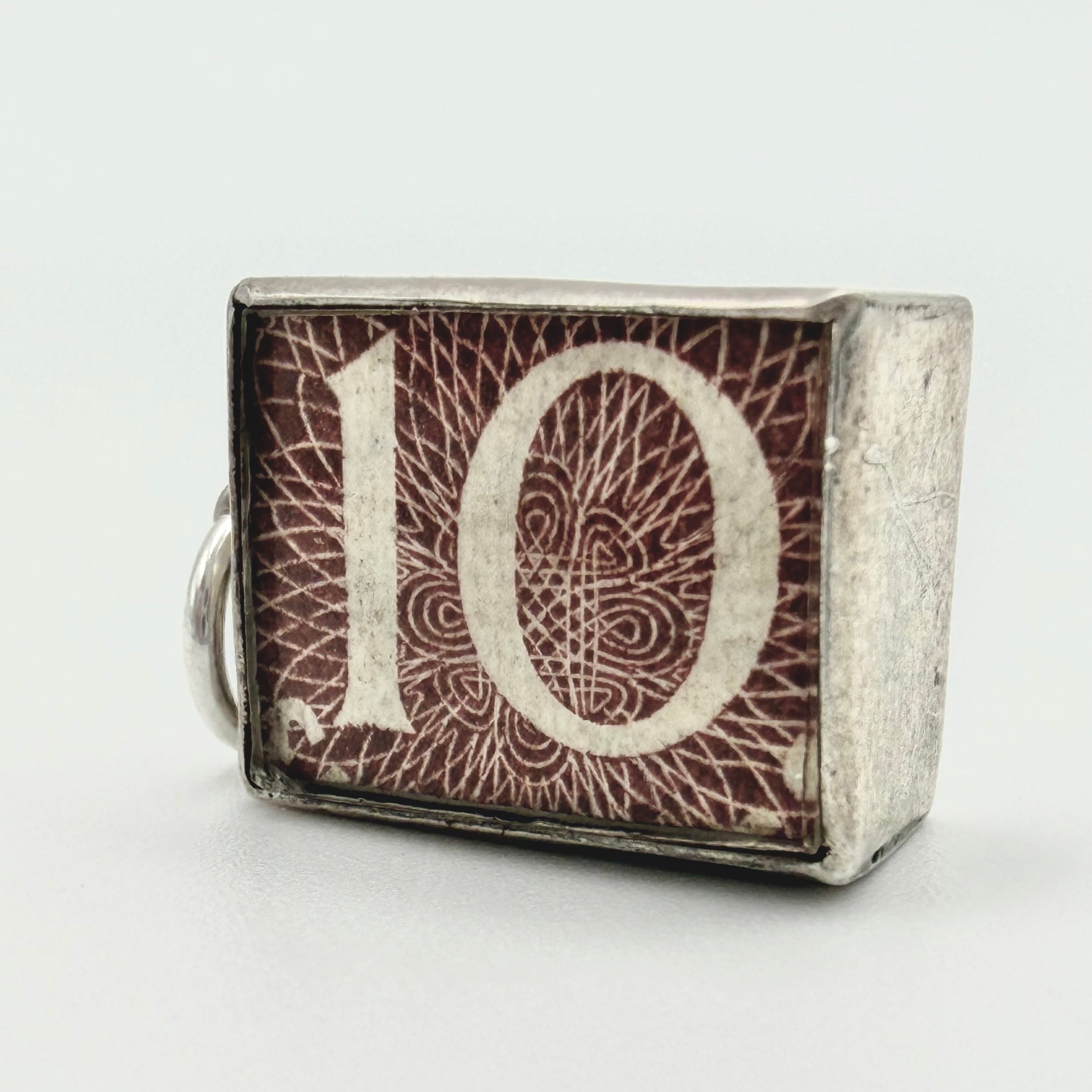 Vintage 925 Sterling Silver Emergency £10 Note Charm CA24-71