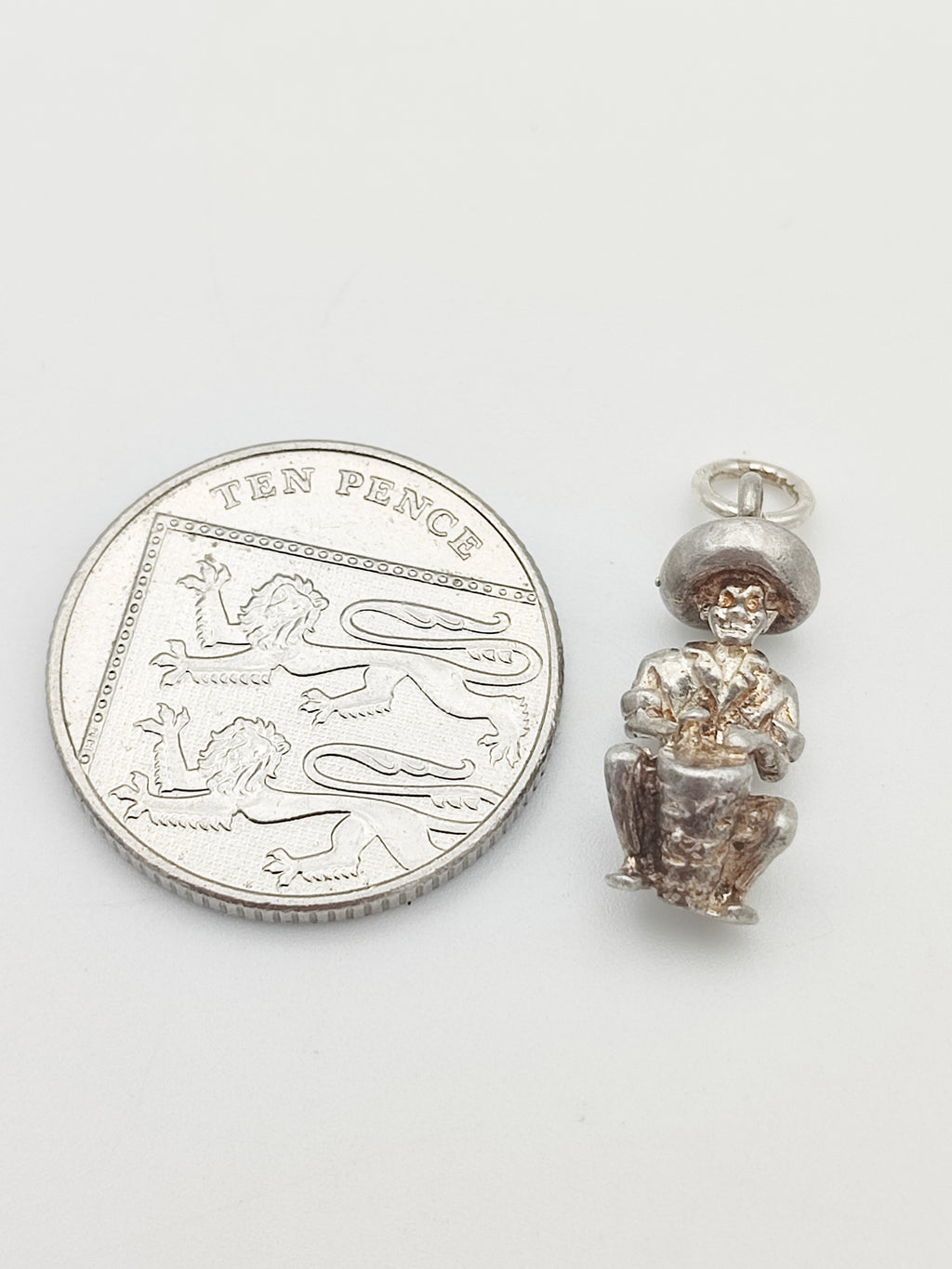 Vintage 925 Sterling Silver Mexican Drummer Charm CA13-45