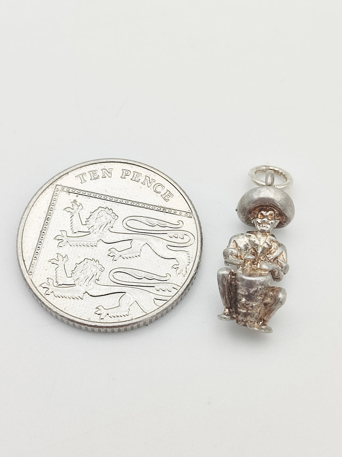 Vintage 925 Sterling Silver Mexican Drummer Charm CA13-45