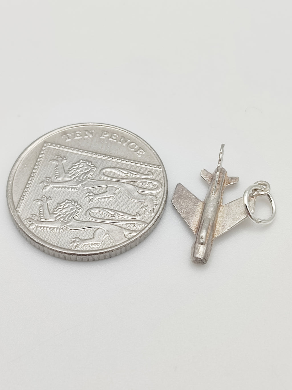 Vintage 925 Sterling Silver Aeroplane Charm CA18-54