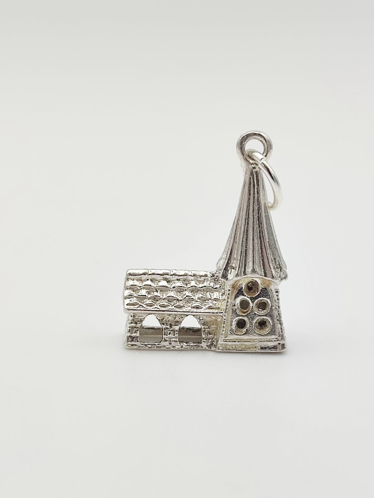 Vintage 925 Sterling Silver Church Charm CA17-31
