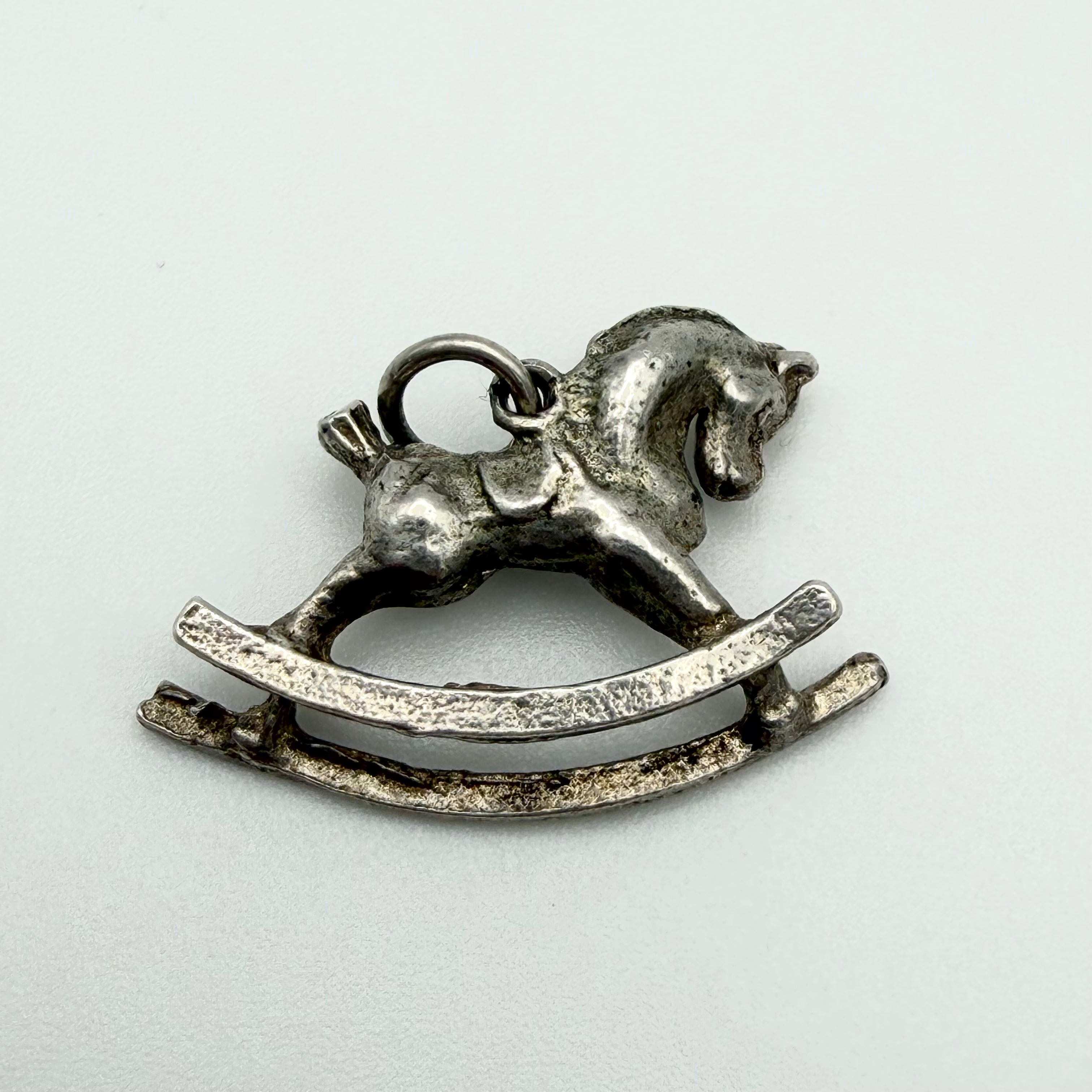 Vintage 925 Sterling Silver Rocking Horse Charm CA19-76