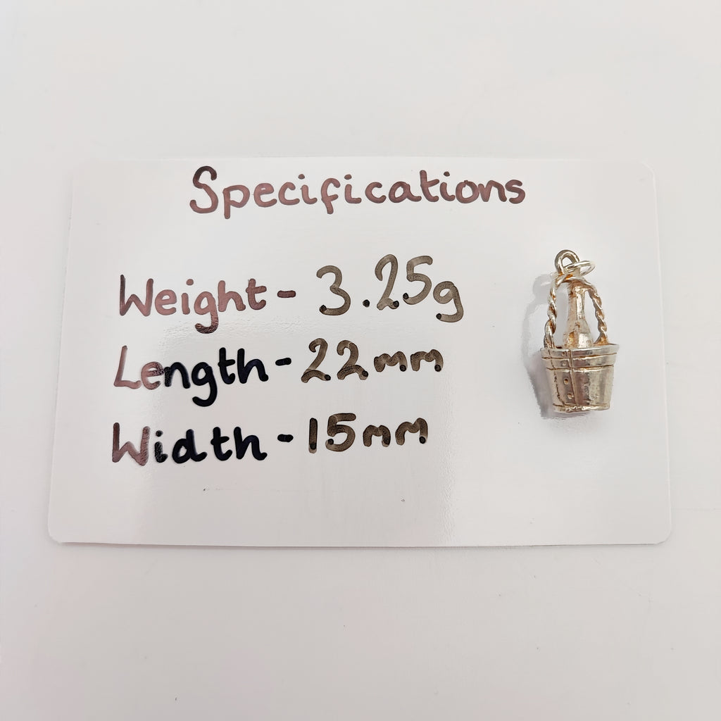 Vintage 925 Sterling Silver Champagne Bucket Charm CA19-7