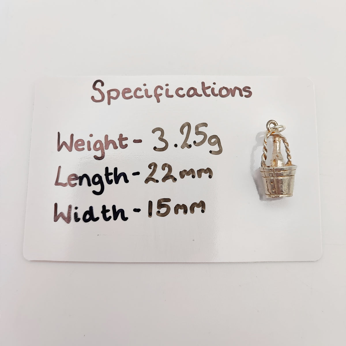 Vintage 925 Sterling Silver Champagne Bucket Charm CA19-7