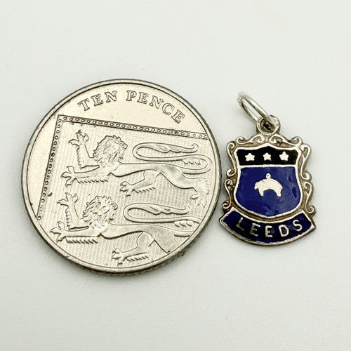 Vintage 925 Sterling Silver Leeds Travel Charm CA20-19