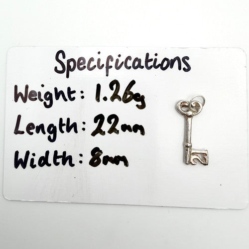 Vintage 925 Sterling Silver 21 Key Charm CA19-60