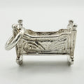 Vintage 925 Sterling Silver Cot Crib Charm CA22-68