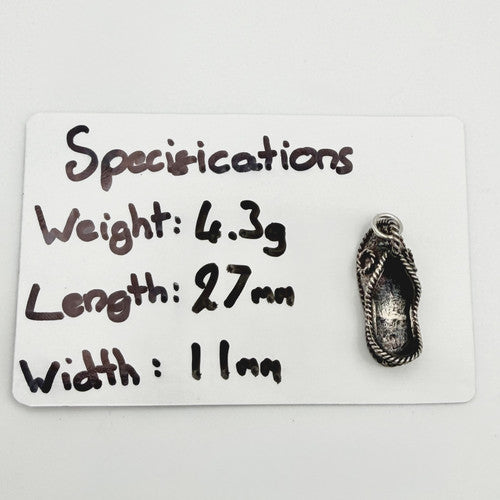 Vintage 925 Sterling Silver Oriental Shoe Charm CA23-25