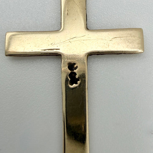 Vintage 9ct Yellow Gold Cross Pendant PG7