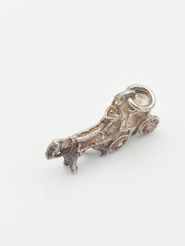 Vintage 925 Sterling Silver Carriage Charm CA13-25