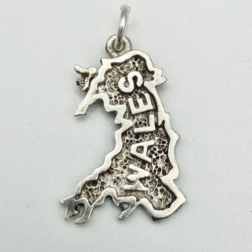Vintage 925 Sterling Silver Wales Travel Charm CA24-16