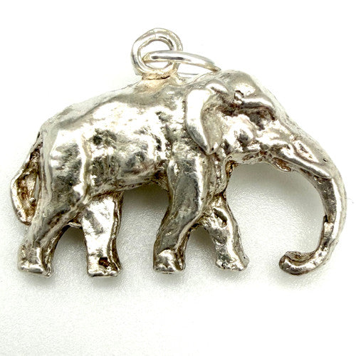 Vintage 925 Sterling Silver Elephant Charm CA27-34