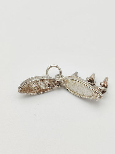 Vintage 925 Sterling Silver Boat Charm CA14-10