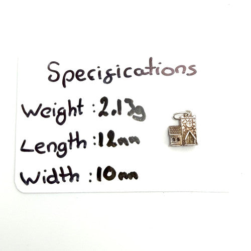 Vintage 925 Sterling Silver Church Charm CA27-53