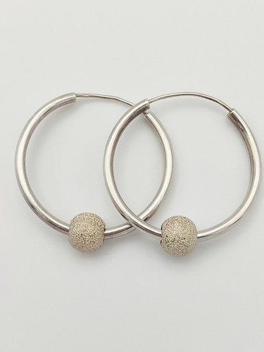 Vintage 925 Sterling Silver Hoop Earrings PAT27