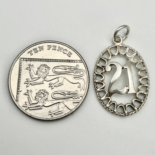 Vintage 925 Sterling Silver 21 Charm CA22-100