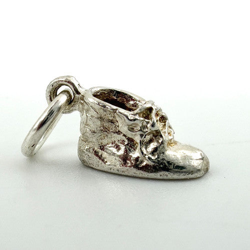 Vintage 925 Sterling Silver Baby Shoe Charm CA26-5