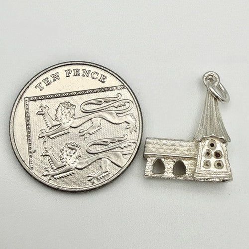 Vintage 925 Sterling Silver Church Charm CA22-36
