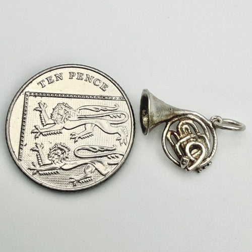 Vintage 925 Sterling Silver French Horn Charm CA22-43