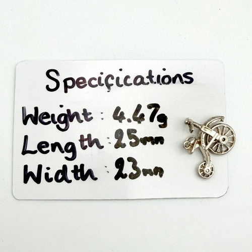 Vintage 925 Sterling Silver Penny Farthing Charm CA28-28