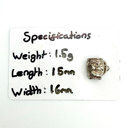 Vintage 925 Sterling Silver Toby Jug Charm CA26-23