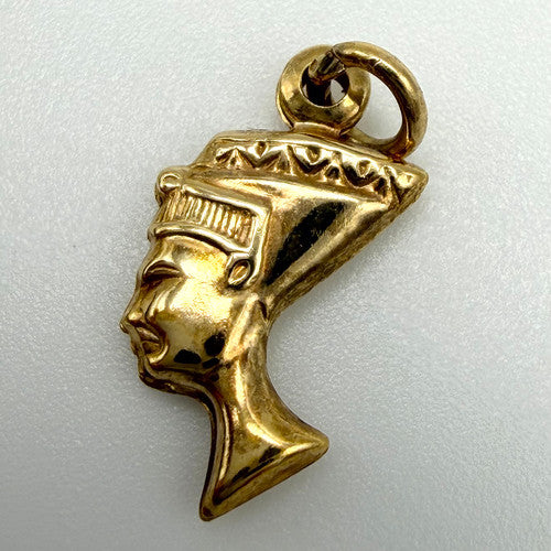 Vintage 9ct Yellow Gold Nefertiti Charm PG38