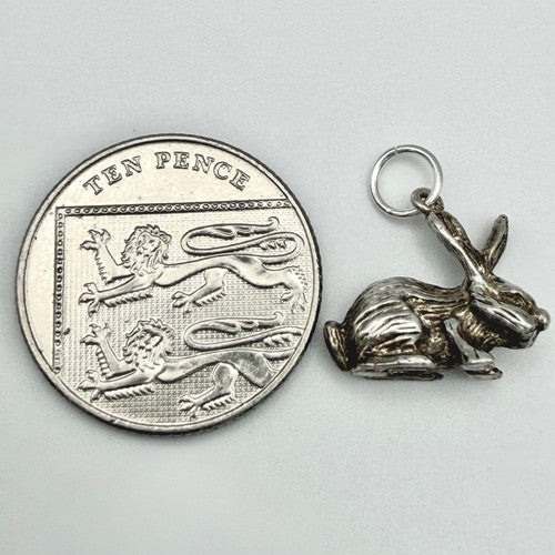 Vintage 925 Sterling Silver Rabbit Charm CA25-70