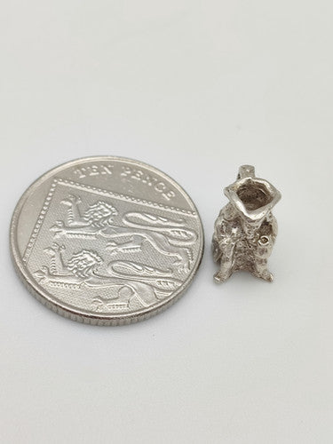 Vintage 925 Sterling Silver Toby Jug Charm CA17-85