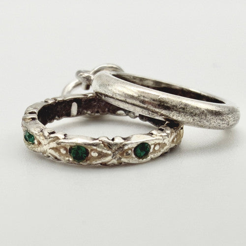 Vintage 925 Sterling Silver Rings Charm CA24-13